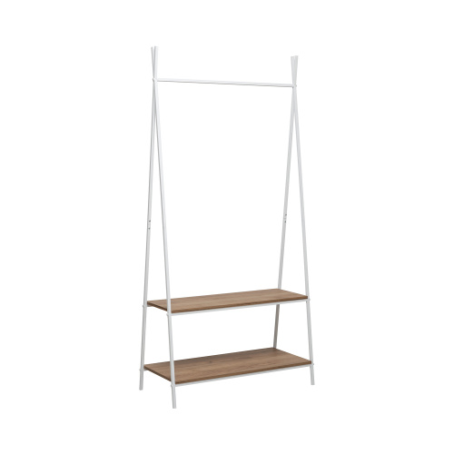 Вешалка гардеробная Стилвуд,Белый/Дуб крафт золотой,90,5х42х187,5см. фото в интернет-магазине BestWood