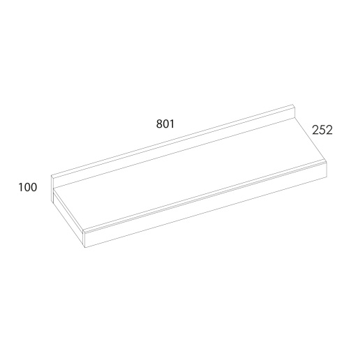 Полка 1NL 80,1х25,2х10/Дуб Санремо фото в интернет-магазине BestWood