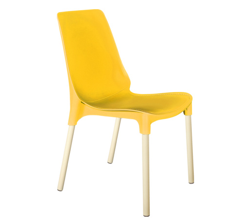 Пластиковый стул Желтый,ваниль,46,5х56х85см. фото в интернет-магазине BestWood