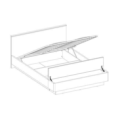Скамья приставная 167,4х43,2х40,4 Дуб монастырский/Черный фото в интернет-магазине BestWood