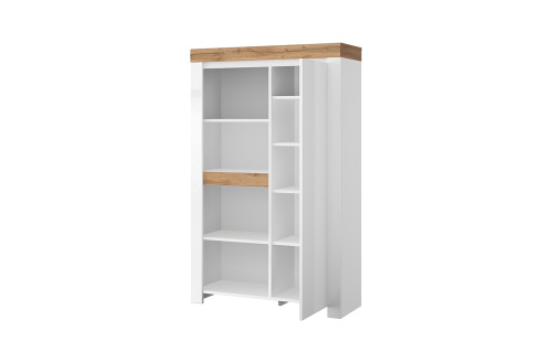 Шкаф 1D4N  96,2х35,7х153 Белый/Дуб вотан фото в интернет-магазине BestWood
