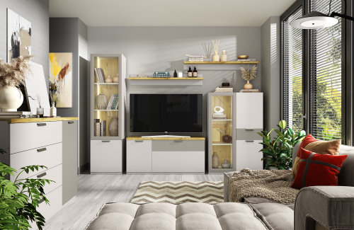 Тумба 1D4S 130х41х96,5 Персидский жемчуг/Ирл.ликер фото в интернет-магазине BestWood