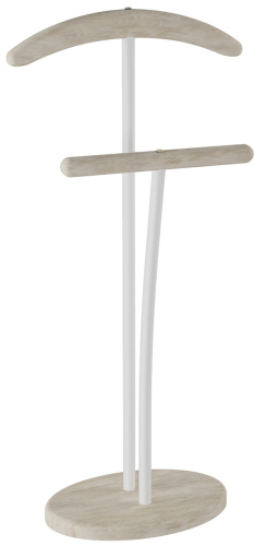 Вешалка костюмная 50х28х105/Дуб Беленый/Белый фото в интернет-магазине BestWood