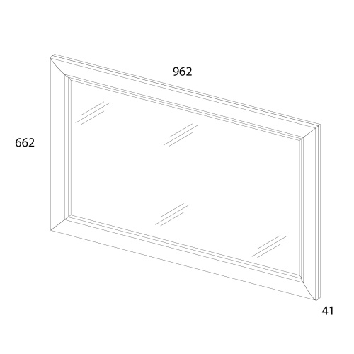 Зеркало 96,2х4,1х66,2/Вудлайн кремовый фото в интернет-магазине BestWood