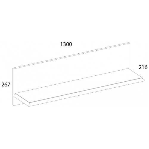 Полка B 130х22х27/Белый фото в интернет-магазине BestWood