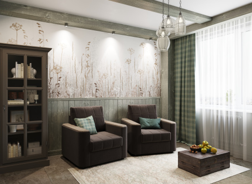 Кресло 92х96х91/Тёмно-коричневый фото в интернет-магазине BestWood