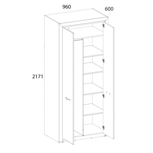Комплект полок 2DG 47,1х57,5х176,3/Вудлайн кремовый фото в интернет-магазине BestWood