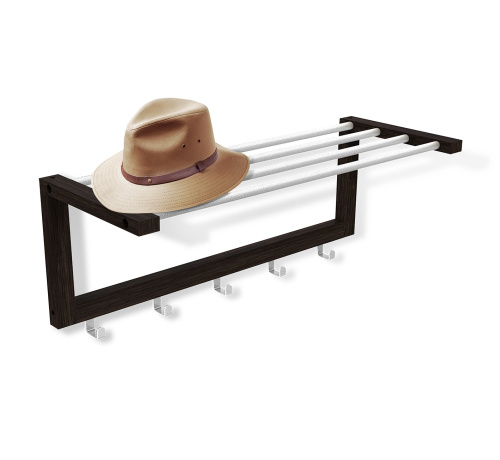 Вешалка 65х25х26,5/Венге/Алюм.Мет фото в интернет-магазине BestWood