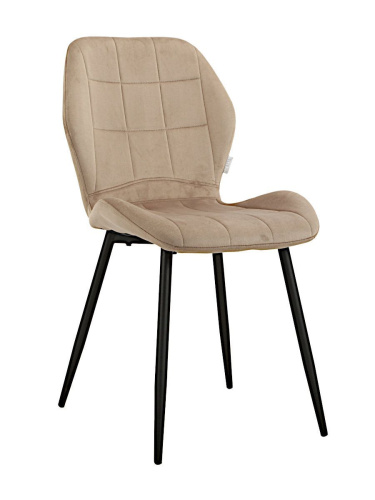 Стул Салли 47х60х86/Металл Черный/Велюр Мокко фото в интернет-магазине BestWood