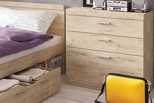 Комод 3S 80,1х40,3х81/Дуб Санремо фото в интернет-магазине BestWood