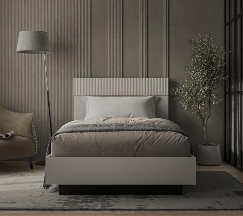 Кровать 120 с ПМ 125,4х206,4х110,7 Персидский жемчуг/Амарок фото в интернет-магазине BestWood