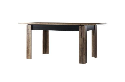 Стол раздвижной 132(175)х80х76,9 Дуб монастырский/Черный фото в интернет-магазине BestWood