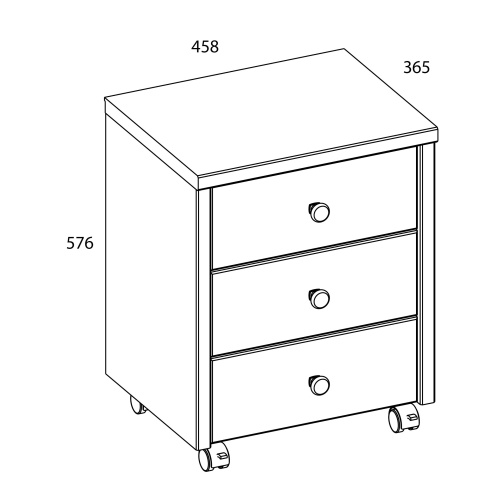 Тумба 3S 45,8х36,5х57,6 Дуб мадура/Энигма фото в интернет-магазине BestWood