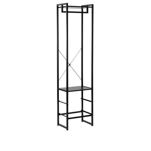 Комод Ноа с вешалкой 44х30х177,5/Чёрный матовый фото в интернет-магазине BestWood