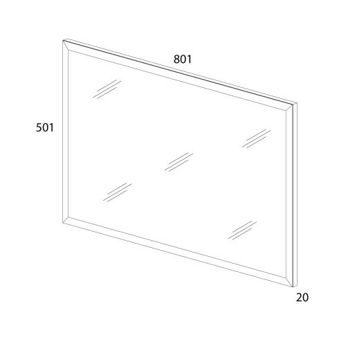 Зеркало 80,1х2х50,1/Вудлайн кремовый фото в интернет-магазине BestWood