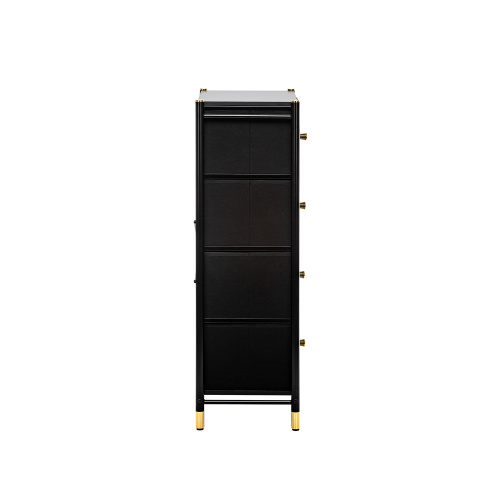 Комод Нирита/Хайди, 4 ящика 46х30х98,7/Черный фото в интернет-магазине BestWood
