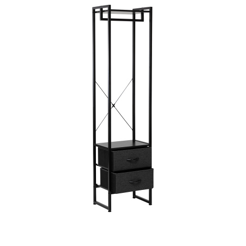 Комод Ноа с вешалкой 44х30х177,5/Чёрный матовый фото в интернет-магазине BestWood