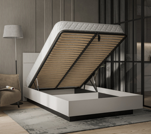 Кровать 140 с ПМ 145,4х206,4х110,7 Персидский жемчуг/Амарок фото в интернет-магазине BestWood