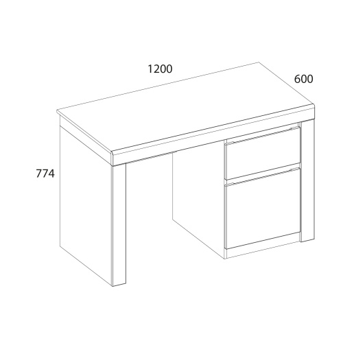 Стол 1S 90х42,1х77 Белый/Дуб вотан фото в интернет-магазине BestWood