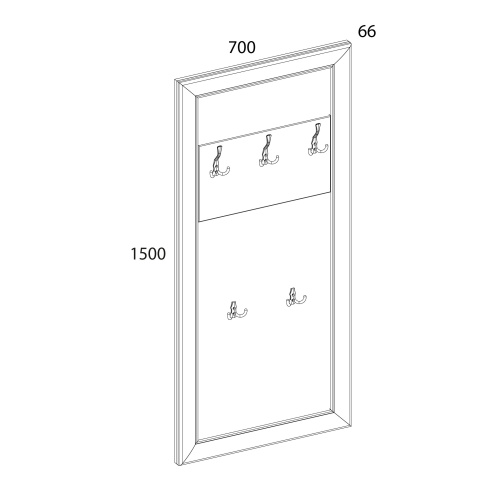Вешалка 70х6,6х150/Вудлайн кремовый фото в интернет-магазине BestWood