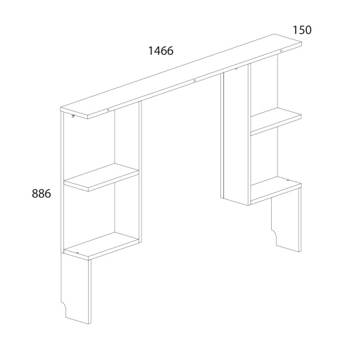 Комплект полок для кровати 140 146,6х15х88,6/Каштан найроби фото в интернет-магазине BestWood