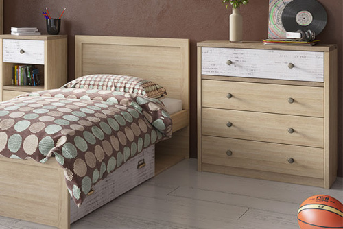 Комод 4S 85,8х36,5х90,3 Дуб мадура/Энигма фото в интернет-магазине BestWood