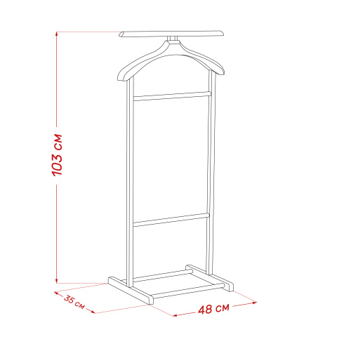 Вешалка напольная Нью-Йорк 35х48х103/Венге фото в интернет-магазине BestWood