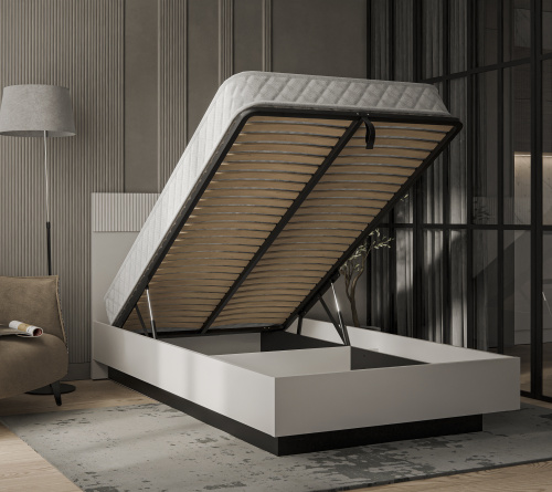 Кровать 120 с ПМ 125,4х206,4х110,7 Персидский жемчуг/Амарок фото в интернет-магазине BestWood