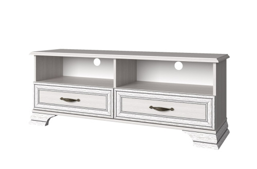 Тумба TV 2S2N 130х37х50,4/Вудлайн кремовый фото в интернет-магазине BestWood