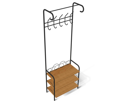 Вешалка 64х35х187/Черный Муар/Бук фото в интернет-магазине BestWood