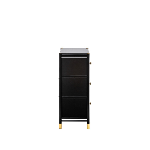 Комод Нирита/Хайди, 3 ящика 46х30х77,3/Черный фото в интернет-магазине BestWood