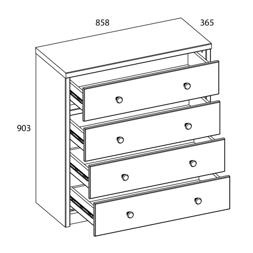 Комод 4S 85,8х36,5х90,3 Дуб мадура/Энигма фото в интернет-магазине BestWood