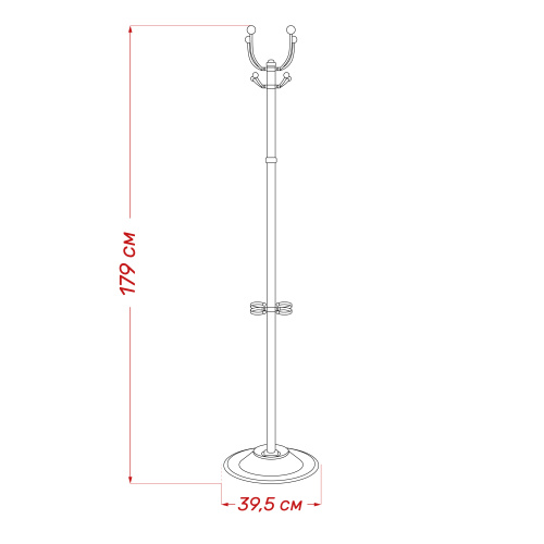 Вешалка напольная Квадро-1 39,5х39,5х179/Вишня фото в интернет-магазине BestWood