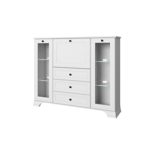 Тумба 2V1D3S 154х37х125,3/Белый фото в интернет-магазине BestWood