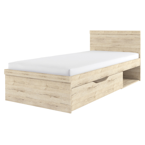 Кровать 90 без ПМ 94,8х205,3х81/Дуб Санремо фото в интернет-магазине BestWood