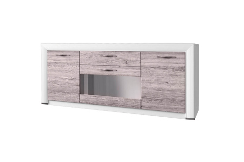 Тумба TV 1V2D1S 160,8х36,3х71,9 Вудлайн кремовый/Дуб анкора фото в интернет-магазине BestWood