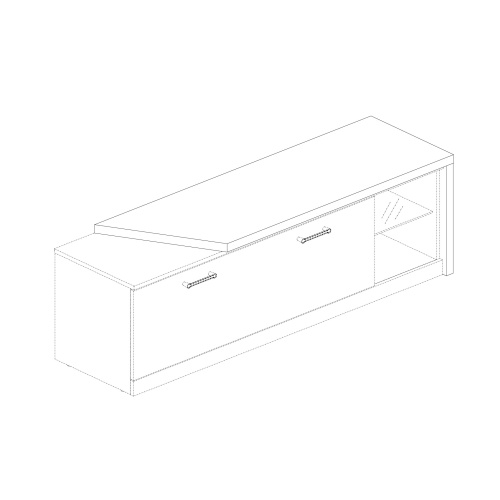 Подставка для тумбы ТВ 137,5х45х48,5/Черный фото в интернет-магазине BestWood