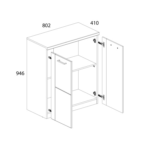 Тумба 2D 80,2х41х94,6/Дуб Наварра фото в интернет-магазине BestWood