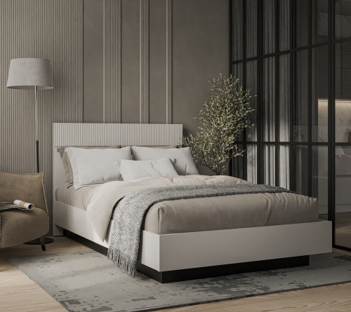 Кровать 140 с ПМ 145,4х206,4х110,7 Персидский жемчуг/Амарок фото в интернет-магазине BestWood