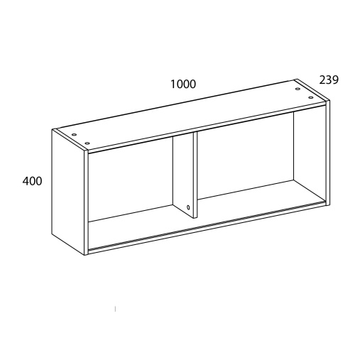 Полка навесная 1N  100х23,9х40/Дуб мадура фото в интернет-магазине BestWood