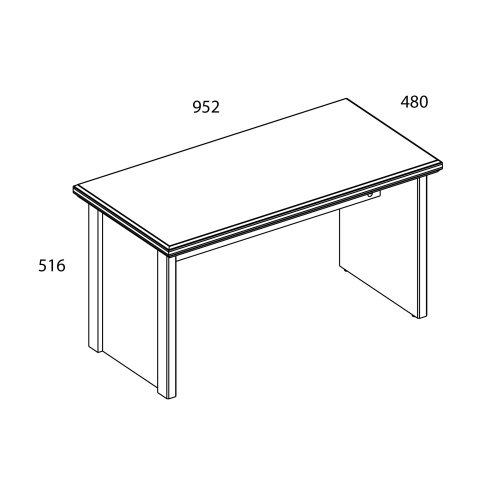 Стол журнальный 95,2х48х51,6 Персидский жемчуг/Каньон фото в интернет-магазине BestWood