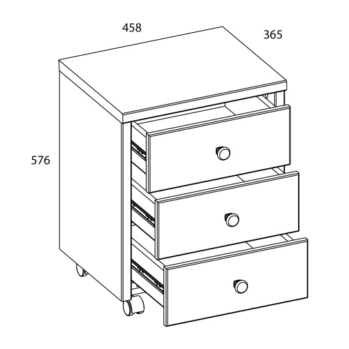 Тумба 3S 45,8х36,5х57,6 Дуб мадура/Энигма фото в интернет-магазине BestWood