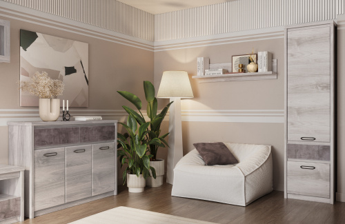 Тумба 3D2S 126,6х40,3х95,2 /Каштан найроби/Оникс фото в интернет-магазине BestWood