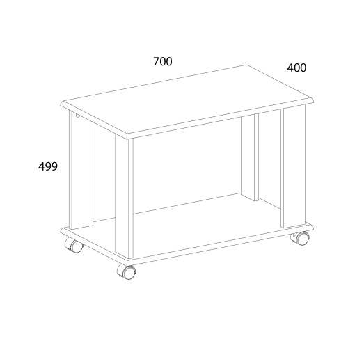 Стол журнальный L 70х40х50 Сосна винтаж/Дуб анкора фото в интернет-магазине BestWood