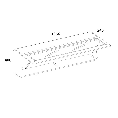 Полка 1D 135,6х24х40/Вудлайн кремовый фото в интернет-магазине BestWood