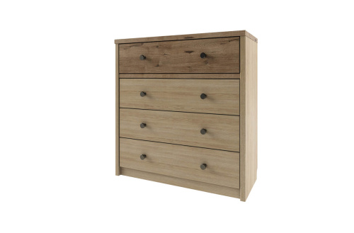 Комод 4S 85,8х36,5х90,3 Дуб мадура/Веллингтон фото в интернет-магазине BestWood