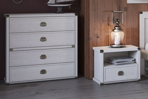 Тумба прикроватная 1S 51,6х40,3х44/Сосна винтаж фото в интернет-магазине BestWood