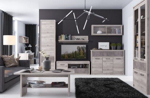 Тумба 3D2S 126,6х40,3х95,2 /Каштан найроби/Оникс фото в интернет-магазине BestWood