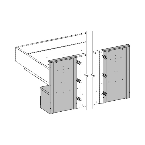 Тумба прикроватная 1S 50х33,8х92,5 Дуб монастырский/Черный фото в интернет-магазине BestWood