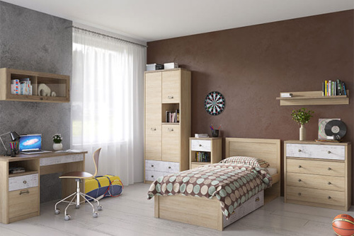 Комод 4S 85,8х36,5х90,3 Дуб мадура/Энигма фото в интернет-магазине BestWood